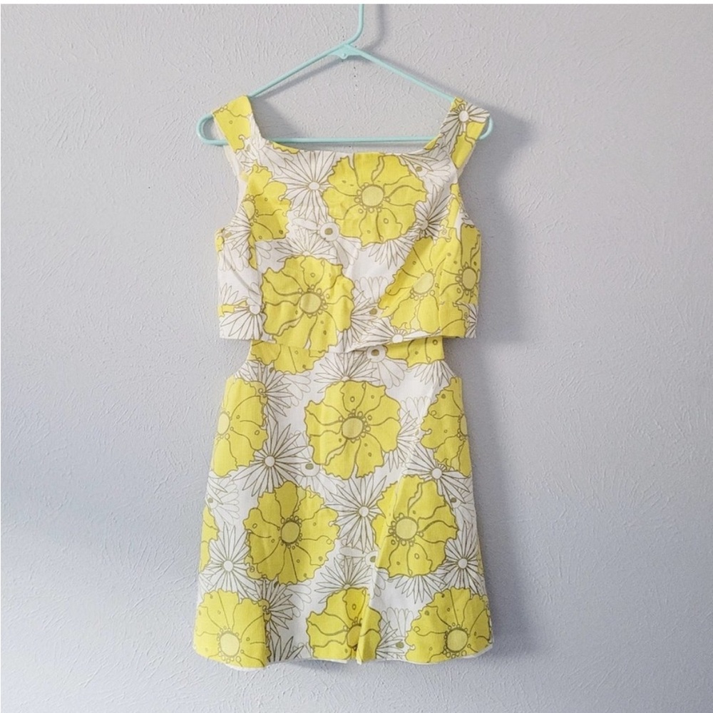 Topshop Floral Cut out dress